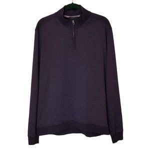Ted Baker Shirt Men's 5 US XL 1/4 Zip Dark Heather Gray Long Sleeve Athleisure